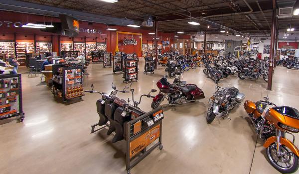 Mike’s Famous Harley-Davidson showroom